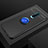 Funda Silicona Carcasa Ultrafina Goma con Magnetico Anillo de dedo Soporte T02 para Oppo R17 Pro Azul y Negro