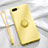 Funda Silicona Carcasa Ultrafina Goma con Magnetico Anillo de dedo Soporte T02 para Oppo RX17 Neo Amarillo