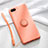 Funda Silicona Carcasa Ultrafina Goma con Magnetico Anillo de dedo Soporte T02 para Oppo RX17 Neo Naranja