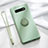 Funda Silicona Carcasa Ultrafina Goma con Magnetico Anillo de dedo Soporte T02 para Samsung Galaxy S10 5G Verde