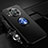 Funda Silicona Carcasa Ultrafina Goma con Magnetico Anillo de dedo Soporte T02 para Xiaomi Mi 10T Lite 5G Azul y Negro