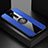 Funda Silicona Carcasa Ultrafina Goma con Magnetico Anillo de dedo Soporte T02 para Xiaomi Mi 9T Pro Azul