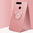 Funda Silicona Carcasa Ultrafina Goma con Magnetico Anillo de dedo Soporte T03 para Huawei Honor V20 Rosa