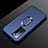 Funda Silicona Carcasa Ultrafina Goma con Magnetico Anillo de dedo Soporte T03 para Huawei P40 Pro Azul