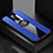 Funda Silicona Carcasa Ultrafina Goma con Magnetico Anillo de dedo Soporte T03 para Oppo R17 Pro Azul