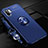 Funda Silicona Carcasa Ultrafina Goma con Magnetico Anillo de dedo Soporte T03 para Samsung Galaxy Note 10 Plus Azul