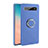 Funda Silicona Carcasa Ultrafina Goma con Magnetico Anillo de dedo Soporte T03 para Samsung Galaxy S10 5G Azul