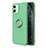 Funda Silicona Carcasa Ultrafina Goma con Magnetico Anillo de dedo Soporte T04 para Apple iPhone 11 Verde