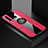 Funda Silicona Carcasa Ultrafina Goma con Magnetico Anillo de dedo Soporte T04 para Huawei Honor 20 Lite Rojo