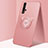 Funda Silicona Carcasa Ultrafina Goma con Magnetico Anillo de dedo Soporte T04 para Huawei Honor 20S Rosa