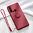 Funda Silicona Carcasa Ultrafina Goma con Magnetico Anillo de dedo Soporte T04 para Huawei Nova 5i Rojo Rosa