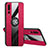 Funda Silicona Carcasa Ultrafina Goma con Magnetico Anillo de dedo Soporte T04 para Huawei P20 Pro Rosa Roja