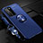 Funda Silicona Carcasa Ultrafina Goma con Magnetico Anillo de dedo Soporte T04 para Huawei P40 Pro Azul