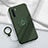 Funda Silicona Carcasa Ultrafina Goma con Magnetico Anillo de dedo Soporte T04 para Oppo F15 Verde