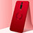 Funda Silicona Carcasa Ultrafina Goma con Magnetico Anillo de dedo Soporte T04 para Xiaomi Mi 9T Pro Rojo