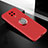 Funda Silicona Carcasa Ultrafina Goma con Magnetico Anillo de dedo Soporte T04 para Xiaomi Poco F2 Pro Rojo