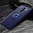 Funda Silicona Carcasa Ultrafina Goma con Magnetico Anillo de dedo Soporte T04 para Xiaomi Redmi Note 8 Pro Azul