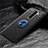Funda Silicona Carcasa Ultrafina Goma con Magnetico Anillo de dedo Soporte T04 para Xiaomi Redmi Note 8 Pro Azul y Negro