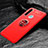 Funda Silicona Carcasa Ultrafina Goma con Magnetico Anillo de dedo Soporte T04 para Xiaomi Redmi Note 8T Rojo