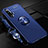 Funda Silicona Carcasa Ultrafina Goma con Magnetico Anillo de dedo Soporte T05 para Huawei Nova 5 Azul