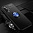Funda Silicona Carcasa Ultrafina Goma con Magnetico Anillo de dedo Soporte T05 para Huawei Nova 5 Azul y Negro