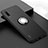 Funda Silicona Carcasa Ultrafina Goma con Magnetico Anillo de dedo Soporte T05 para Xiaomi Mi A3 Negro
