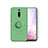 Funda Silicona Carcasa Ultrafina Goma con Magnetico Anillo de dedo Soporte T07 para Xiaomi Mi 9T Pro Verde