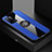 Funda Silicona Carcasa Ultrafina Goma con Magnetico Anillo de dedo Soporte X01L para Oppo A55 5G Azul