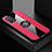 Funda Silicona Carcasa Ultrafina Goma con Magnetico Anillo de dedo Soporte X01L para Oppo A74 4G Rojo