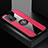 Funda Silicona Carcasa Ultrafina Goma con Magnetico Anillo de dedo Soporte X01L para Oppo F19 Pro+ Plus 5G Rojo