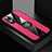 Funda Silicona Carcasa Ultrafina Goma con Magnetico Anillo de dedo Soporte X01L para Oppo F21s Pro 5G Rojo