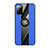 Funda Silicona Carcasa Ultrafina Goma con Magnetico Anillo de dedo Soporte X01L para Samsung Galaxy A02s Azul