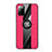 Funda Silicona Carcasa Ultrafina Goma con Magnetico Anillo de dedo Soporte X01L para Samsung Galaxy A02s Rojo
