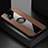 Funda Silicona Carcasa Ultrafina Goma con Magnetico Anillo de dedo Soporte X01L para Samsung Galaxy A51 4G Marron