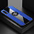 Funda Silicona Carcasa Ultrafina Goma con Magnetico Anillo de dedo Soporte X01L para Samsung Galaxy A70 Azul