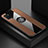 Funda Silicona Carcasa Ultrafina Goma con Magnetico Anillo de dedo Soporte X01L para Samsung Galaxy A81 Marron