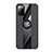Funda Silicona Carcasa Ultrafina Goma con Magnetico Anillo de dedo Soporte X01L para Samsung Galaxy F02S SM-E025F Negro