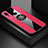 Funda Silicona Carcasa Ultrafina Goma con Magnetico Anillo de dedo Soporte X01L para Samsung Galaxy M01s Rojo