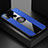 Funda Silicona Carcasa Ultrafina Goma con Magnetico Anillo de dedo Soporte X01L para Samsung Galaxy M21s Azul