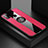 Funda Silicona Carcasa Ultrafina Goma con Magnetico Anillo de dedo Soporte X01L para Samsung Galaxy M21s Rojo