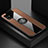 Funda Silicona Carcasa Ultrafina Goma con Magnetico Anillo de dedo Soporte X01L para Samsung Galaxy M51 Marron