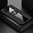 Funda Silicona Carcasa Ultrafina Goma con Magnetico Anillo de dedo Soporte X01L para Samsung Galaxy Note 10 Lite Negro
