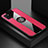 Funda Silicona Carcasa Ultrafina Goma con Magnetico Anillo de dedo Soporte X01L para Samsung Galaxy Note 10 Lite Rojo