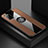 Funda Silicona Carcasa Ultrafina Goma con Magnetico Anillo de dedo Soporte X01L para Samsung Galaxy S20 5G Marron