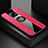 Funda Silicona Carcasa Ultrafina Goma con Magnetico Anillo de dedo Soporte X01L para Xiaomi Redmi 10X 5G Rojo