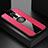Funda Silicona Carcasa Ultrafina Goma con Magnetico Anillo de dedo Soporte X01L para Xiaomi Redmi 9 Rojo