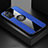 Funda Silicona Carcasa Ultrafina Goma con Magnetico Anillo de dedo Soporte X01L para Xiaomi Redmi Note 11 4G (2022) Azul