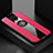 Funda Silicona Carcasa Ultrafina Goma con Magnetico Anillo de dedo Soporte X01L para Xiaomi Redmi Note 9 Pro Rojo