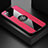 Funda Silicona Carcasa Ultrafina Goma con Magnetico Anillo de dedo Soporte X02L para Samsung Galaxy A03s Rojo