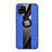 Funda Silicona Carcasa Ultrafina Goma con Magnetico Anillo de dedo Soporte X02L para Samsung Galaxy A42 5G Azul